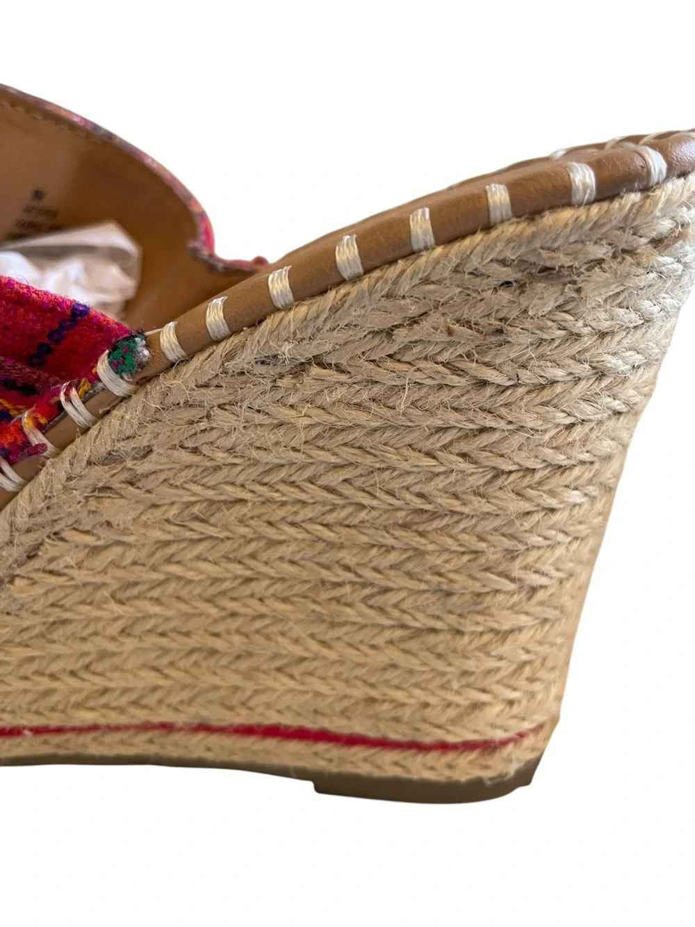 Altar'd State Hesper Wedge Red Striped Knotted Espadrille Wedge Sandals